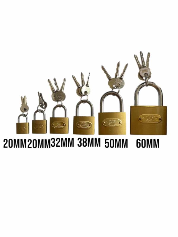 padlock heavy duty  Gold Finish Lock with 3key