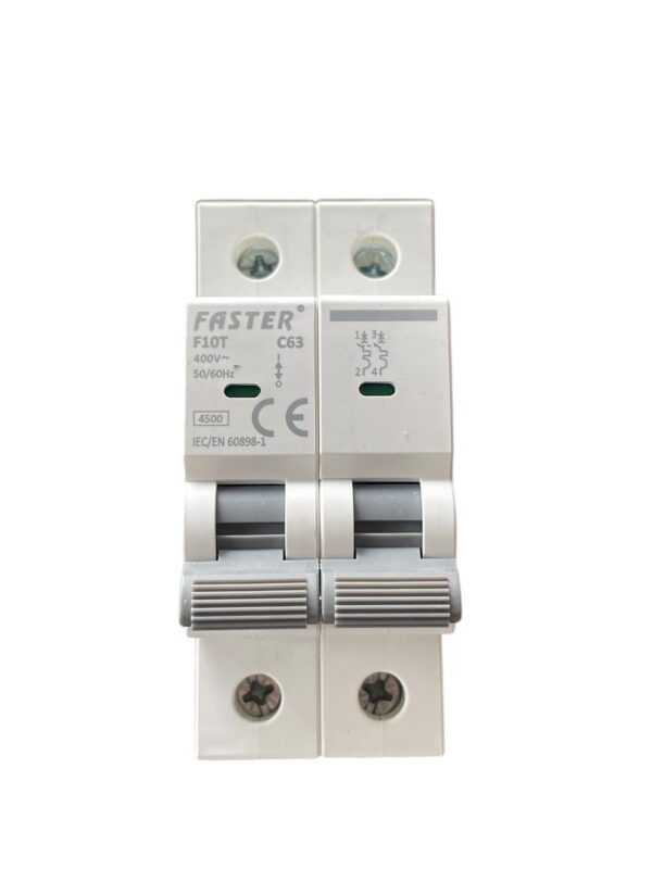 2 pole AC faster circuit breaker 32A and 63